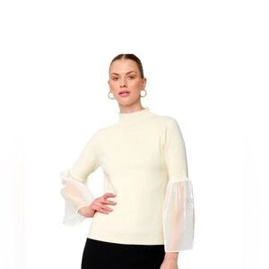 Flora Bea NYC Stanley Top In Ivory Ribbon Size XS